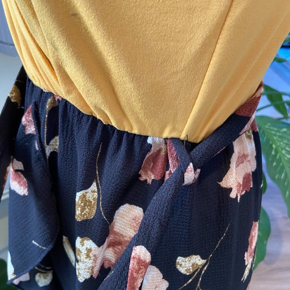 Floral and Mustard Midi Dress - SpotLight - Small - Picture 10 of 14